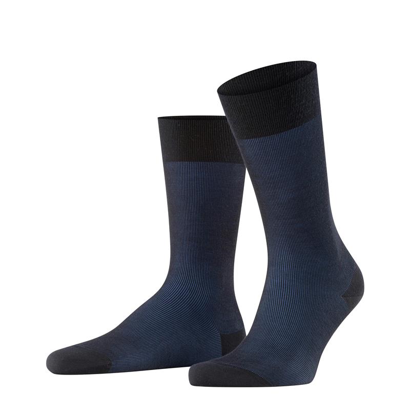 Nogavice FALKE Fine Shadow Wool SO dark navy