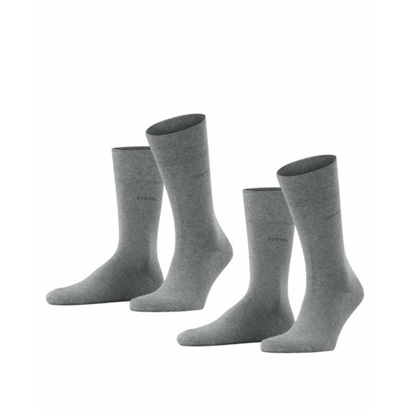 Nogavice Esprit Basic Easy 2-Pack Men SO light greymel.