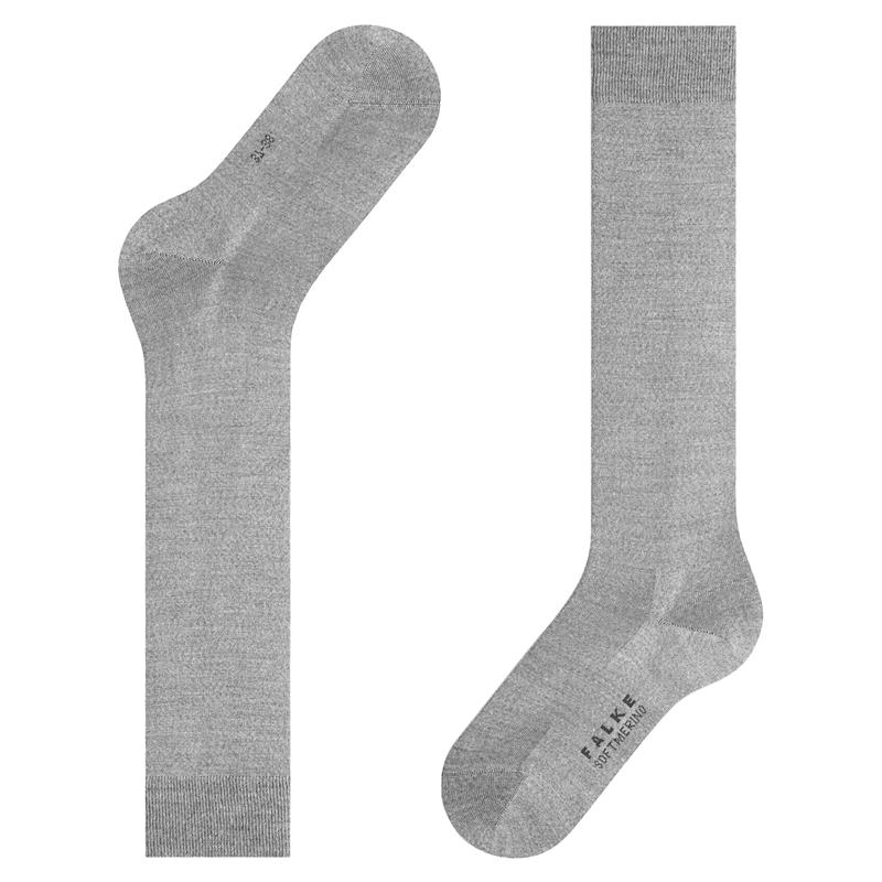 Nogavice FALKE Softmerino KH light grey mel.