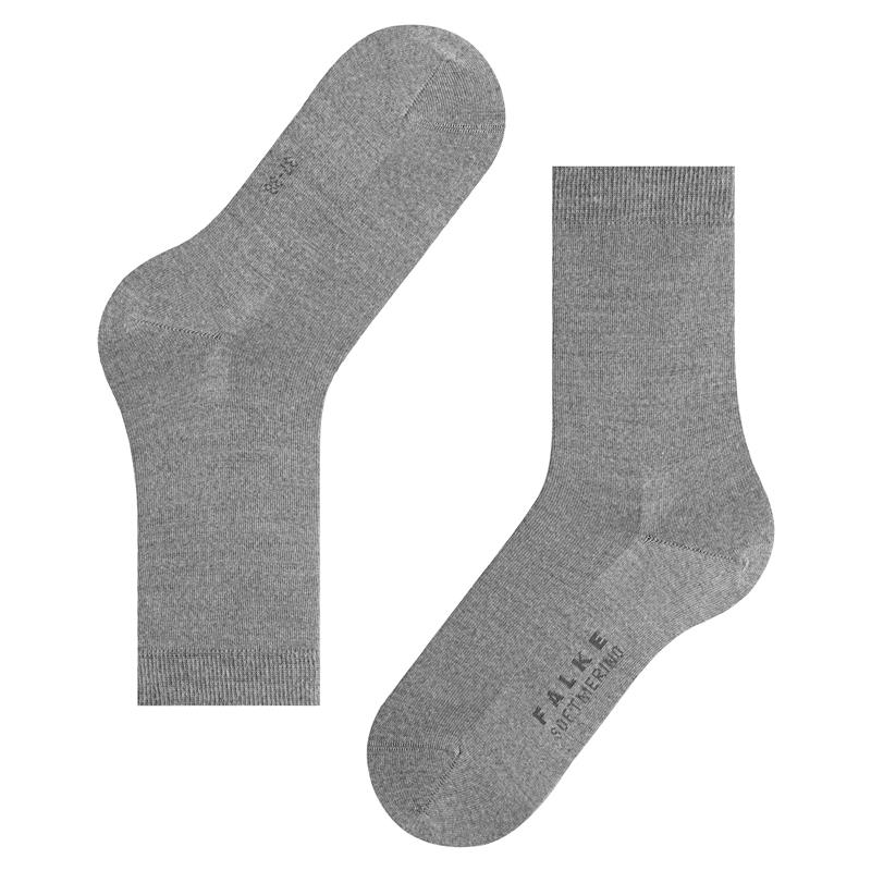 Nogavice FALKE Softmerino SO light grey mel.