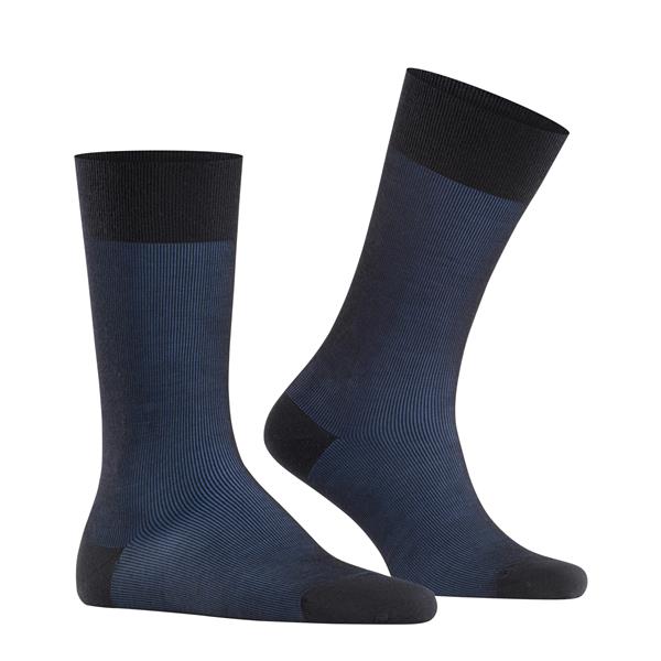 Nogavice FALKE Fine Shadow Wool SO dark navy