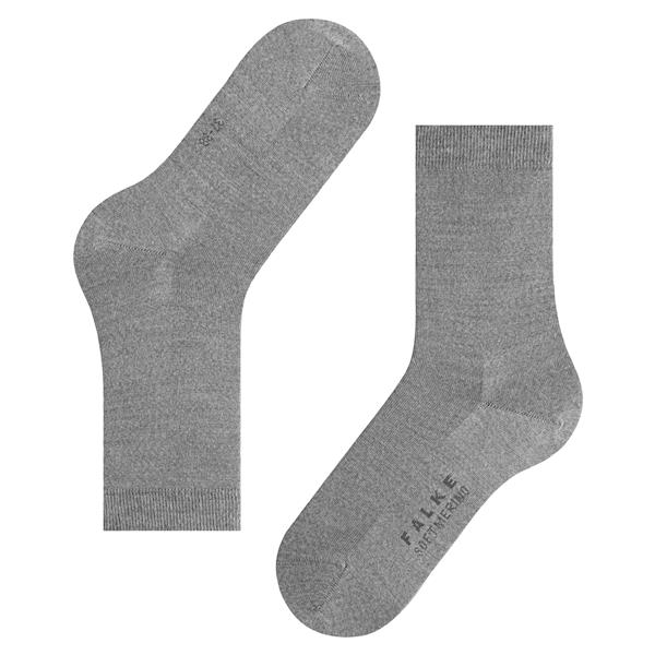 Nogavice FALKE Softmerino SO light grey mel.